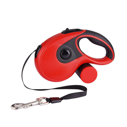 Automatic Retractable Traction Rope Leash for Dogs - Red / 5M - Dog leash