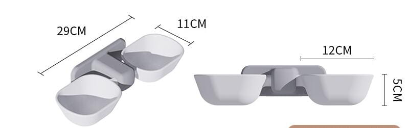 Cat Double Bowl With Adjustable Height