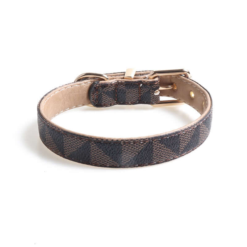 Cat Collar PU Leather - Brown / Collar 1.5x30cm - Cat collar
