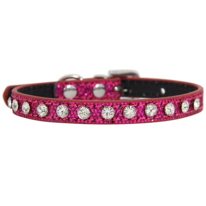Cat collar - Rose Red / With diamond / M - Cat collar