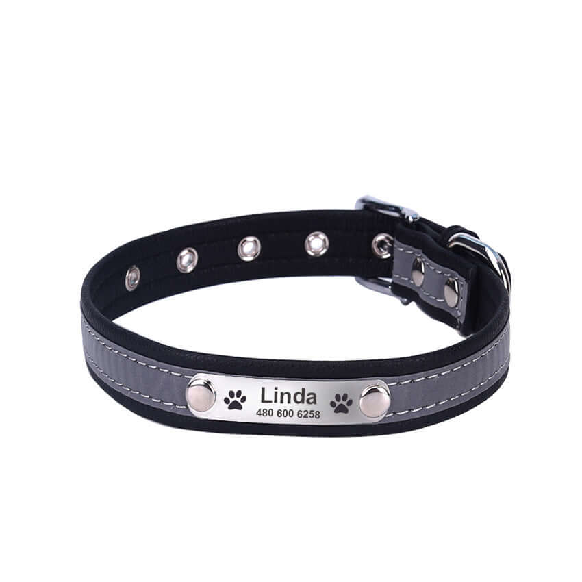 Cat Collar with Reflective Letter - Cat collar