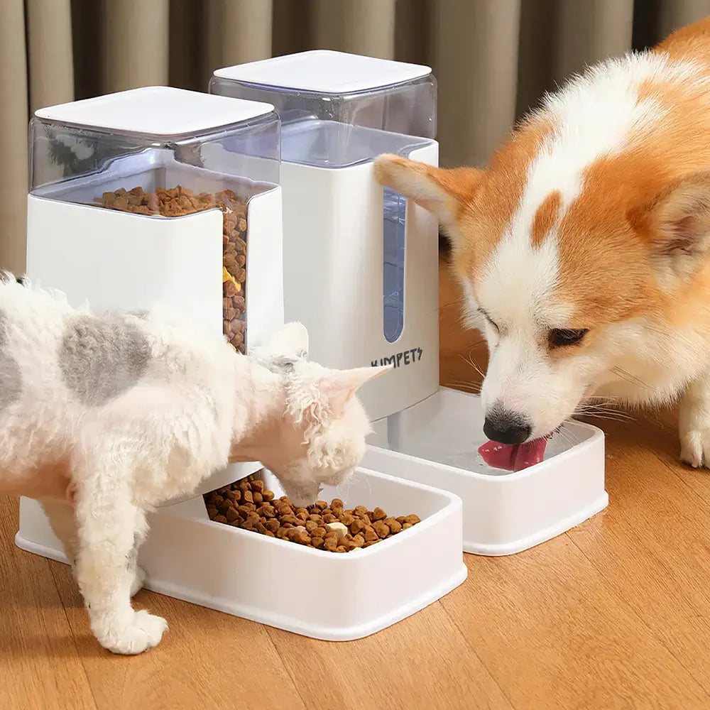 Cat/Dog  2-in-1 Automatic Feeder & Water Dispenser Set - Just4Pets