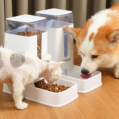 Cat/Dog  2-in-1 Automatic Feeder & Water Dispenser Set - Just4Pets