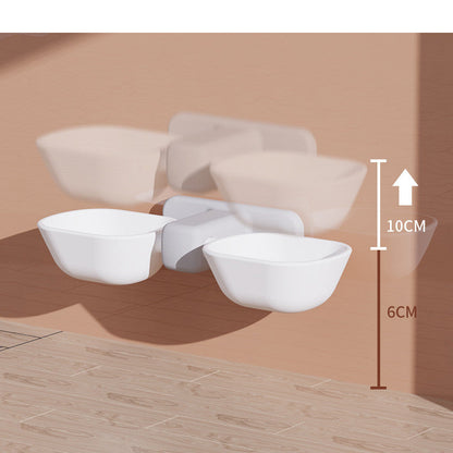 Cat Double Bowl With Adjustable Height - Pet bowl