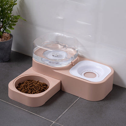 Cat Double Feeding Bowl - Pink - Cat Bowl