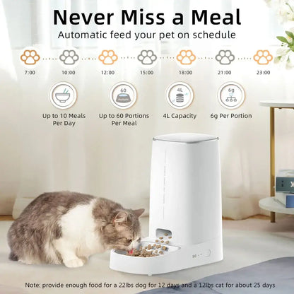 Cat Feeder Smart Wi-Fi* ROJECO - Just4Pets