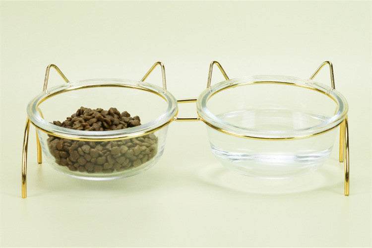 Cat Glass Bowl - Glass double - Cat Bowl