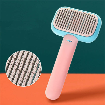 Cat Hair Brush and Hair Massage Comb - Pink - Cat brush