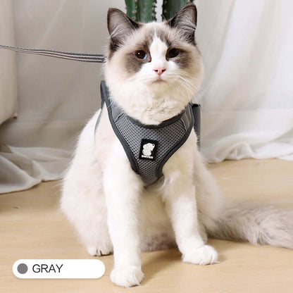 Cat Harness Anti-Strike - Grey / L - Cat collar