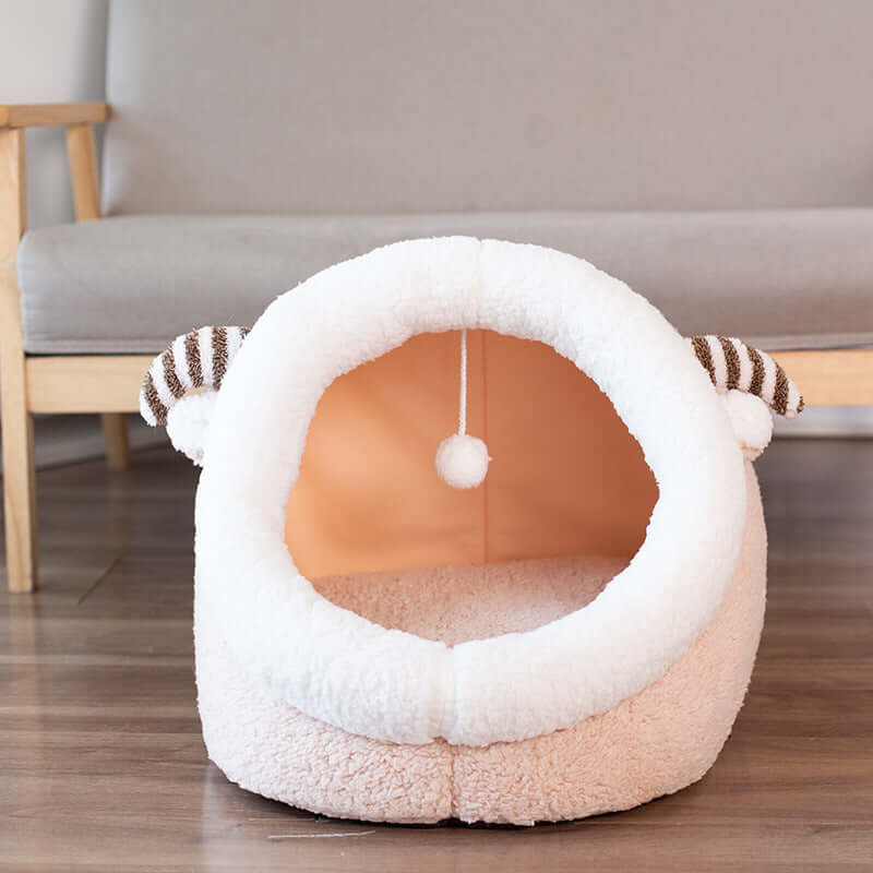 Cat nest round shape - Camel Sheep / L - Pet Nest