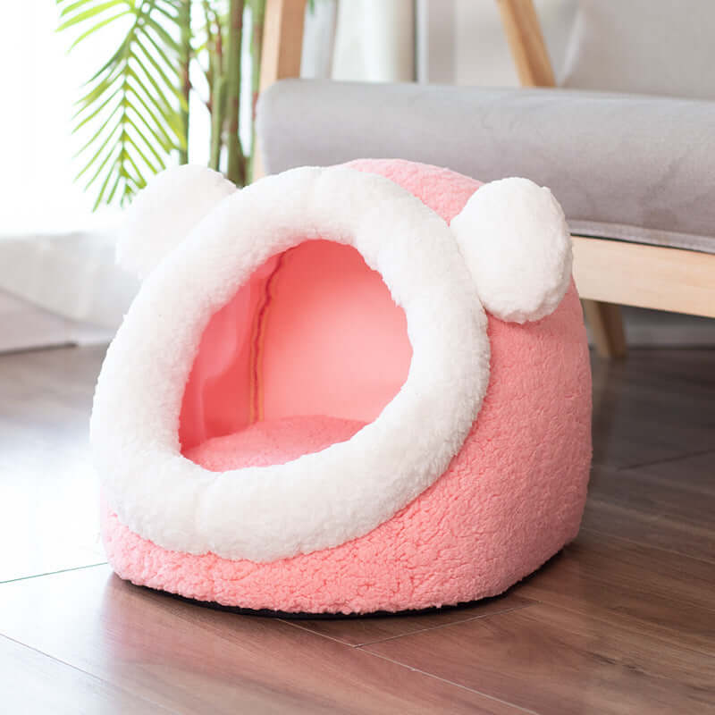 Cat nest round shape - Girly pink Mickey / L - Pet Nest