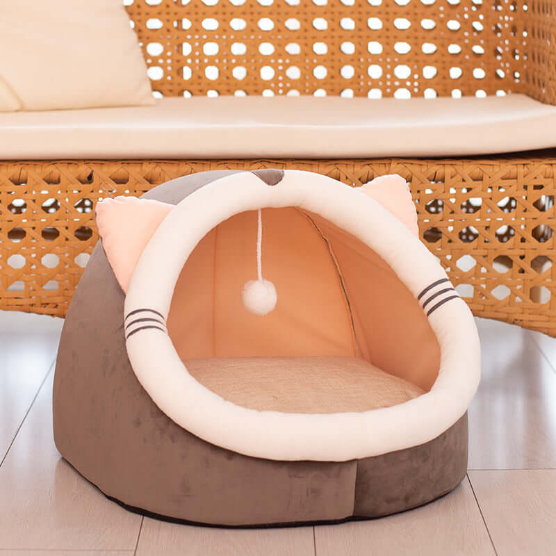 Cat nest round shape - Pink ear cat / L - Pet Nest