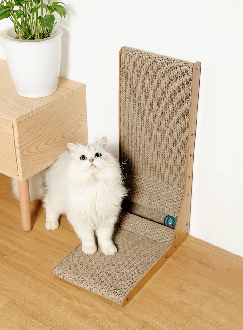 Cat Scratch Board L-type Vertical - Natural / Vertical Cat Scratch Board - Cat Scratcher