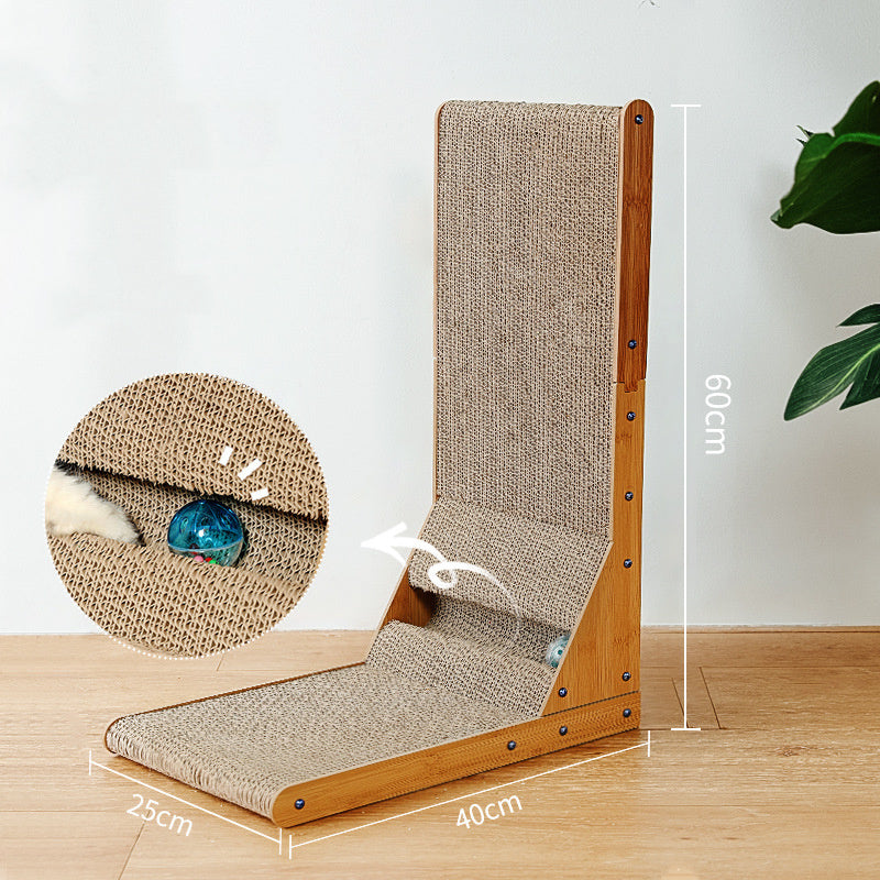Cat Scratch Board L-type Vertical - Natural / Vertical Cat Scratch Board - Cat Scratcher