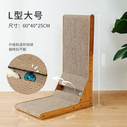 Cat Scratch Board L-type Vertical - Natural / Vertical Cat Scratch Board - Cat Scratcher