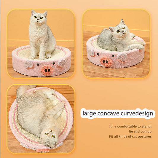 Cat Scratcher Round Shape - Pink - Cat Scratcher