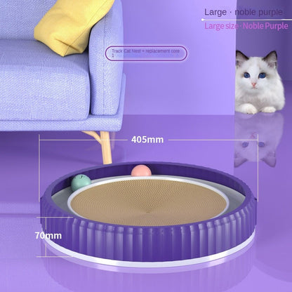 Cat Scratching Board Round Shape - Purple / L - Cat Scratcher
