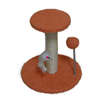 Cat Scratching Pole - Teddy Plush Orange - Cat Scratcher