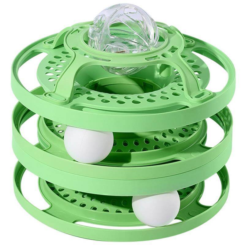 Cat Spinner Ball Toy Set - Green / With Glowing Ball - Cat Toy