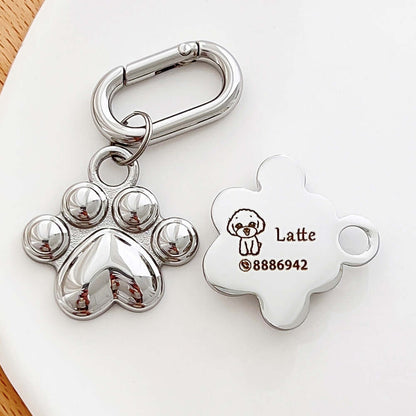 Cat Tag Customized - Silver - Cat collar