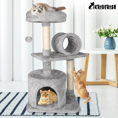 Cat Tree Multi-Level Tower - PE00121001- Grey / UNITED KINGDOM