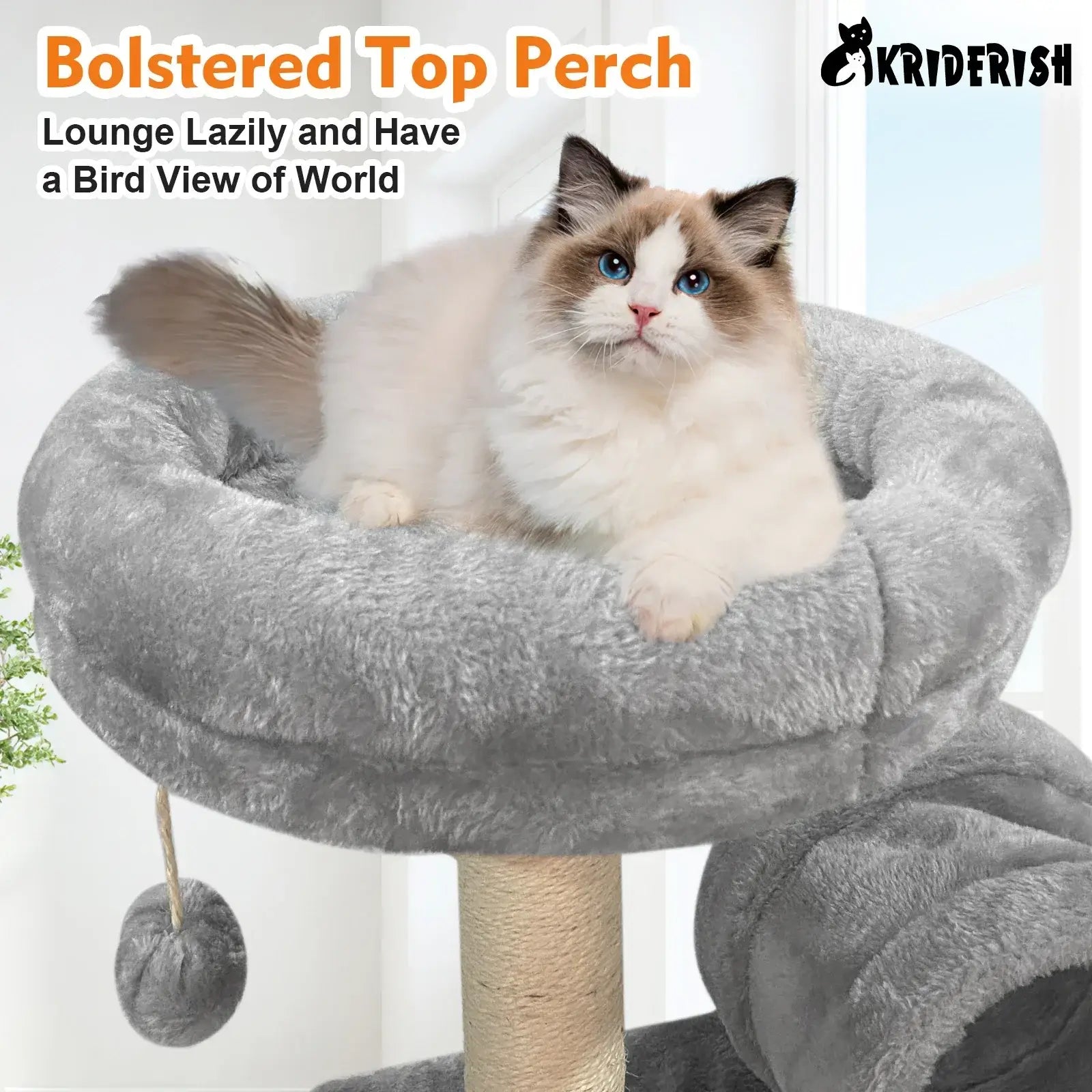 Cat Tree Multi-Level Tower - PE00121001- Grey / UNITED KINGDOM