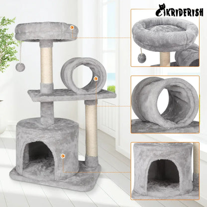 Cat Tree Multi-Level Tower - PE00121001- Grey / UNITED KINGDOM