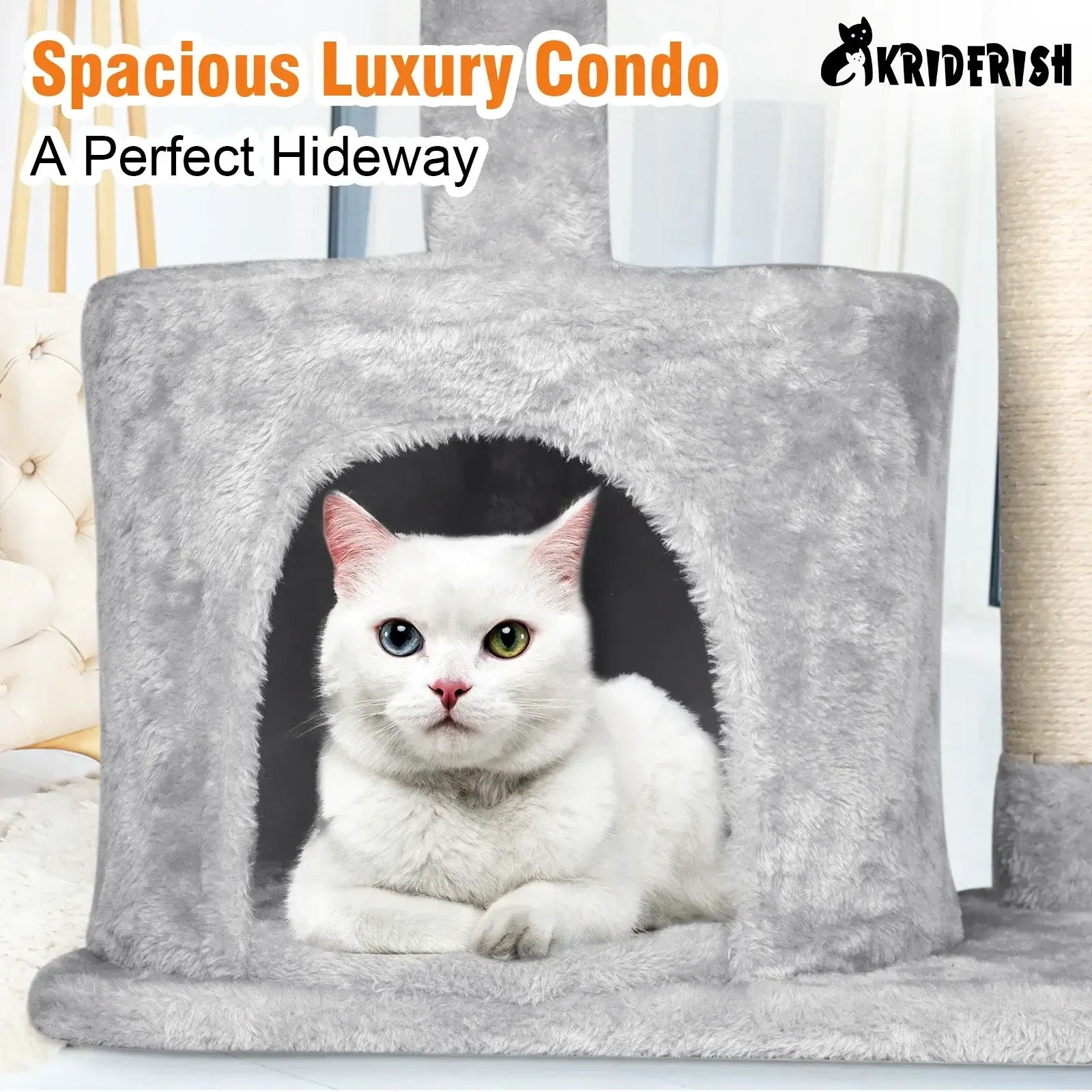 Cat Tree Multi-Level Tower - PE00121001- Grey / UNITED KINGDOM