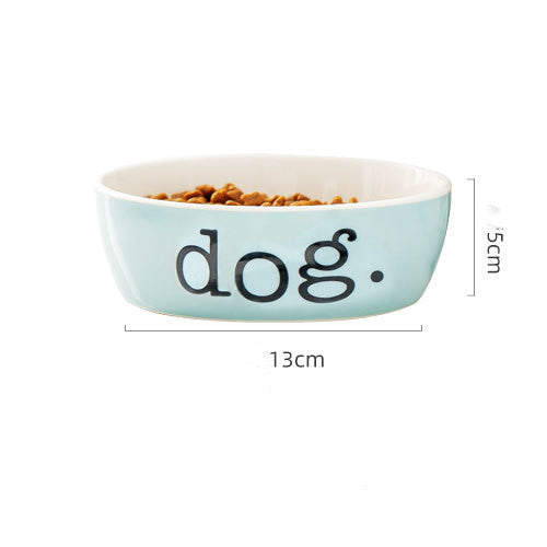 Ceramic bowl for pets - Blue dog / One size - Ceramic bowl