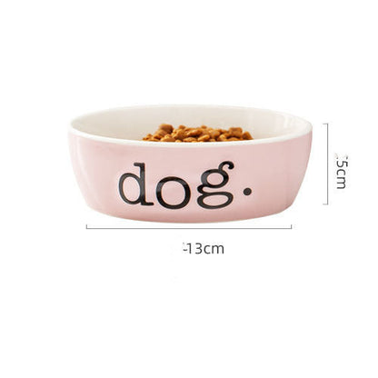Ceramic bowl for pets - Pink dog / One size - Ceramic bowl