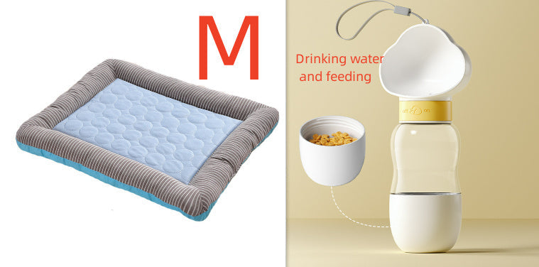 Cooling Pad Bed For Dogs - Blue set / M - Pet Bed