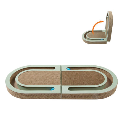 Corrugated Cat Board - Green - Cat Scratcher