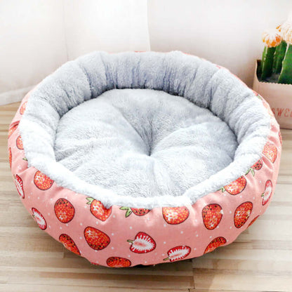 Dog And Cat Round Bed - Red / L - Pet Bed