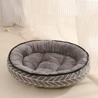 Dog Bed with Cushion,Double Sides and Soft Cotton Basket