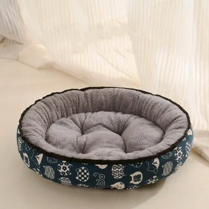 Dog Bed with Cushion,Double Sides and Soft Cotton Basket - Cat / L 60x48cm