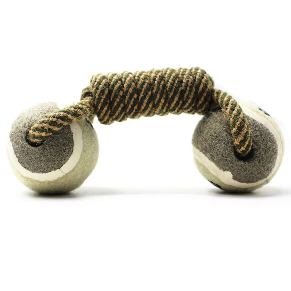 Dog Dumbbell Rope Tennis Ball Toy - default - Dog toy