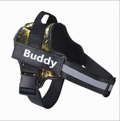 Dog Harness Personalized - Camouflage green / Baby1 - Dog leash