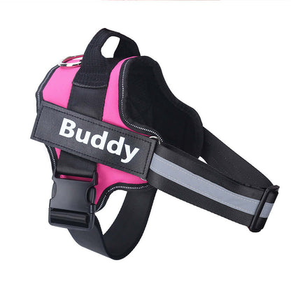 Dog Harness Personalized - Rose Red / L - Dog leash