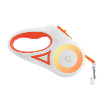 Dog Leash Retractable and Automatic - Orange 3M / Single traction rope - Dog leash