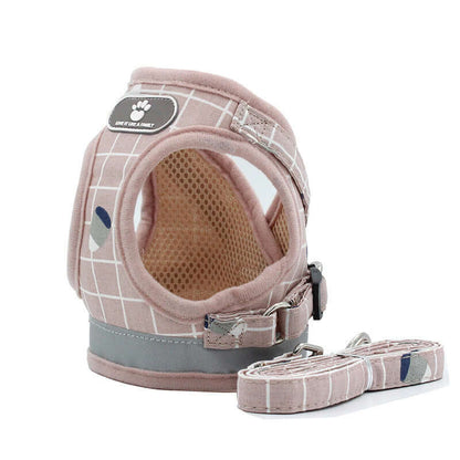 Dog Leash with Reflective Strips - Light pink / L - Dog leash