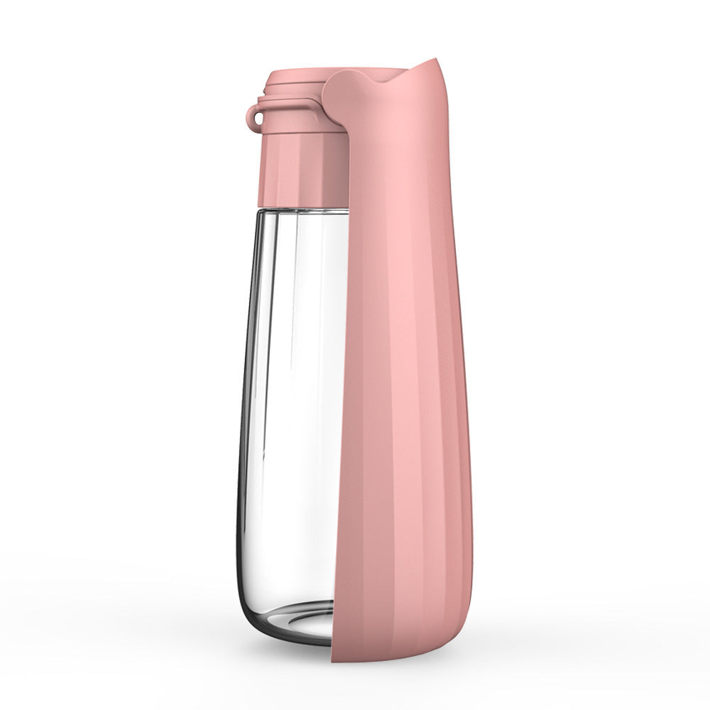 Dog Portable Water Bottle - Pink 550ml - Pet drinking