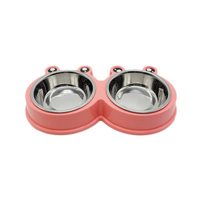 Double Pet Bowl - Pink / Q1pc - Pet bowl