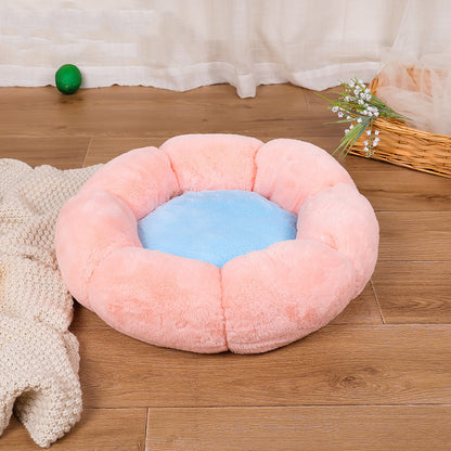 Plush Velvet Cat Kennel Bed