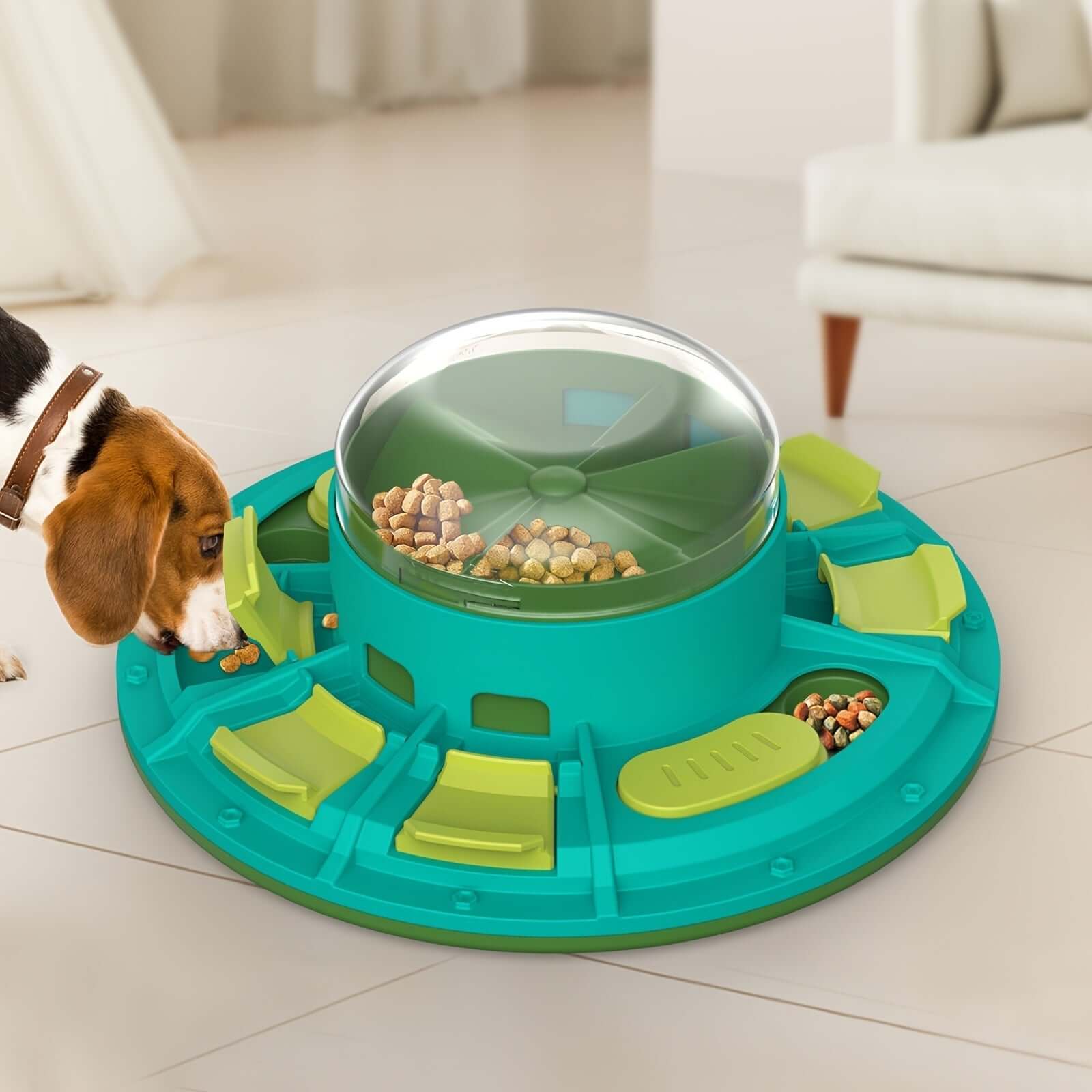 Interactive Dog Puzzle Toy - Green - Dog toy