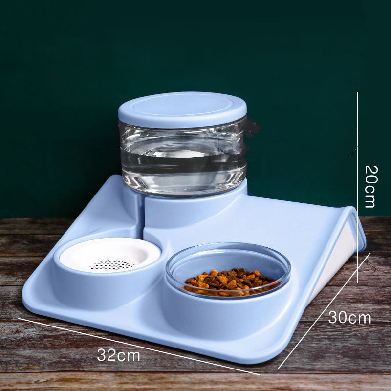 Pet Feeder with Water Bowl - Pet drinking