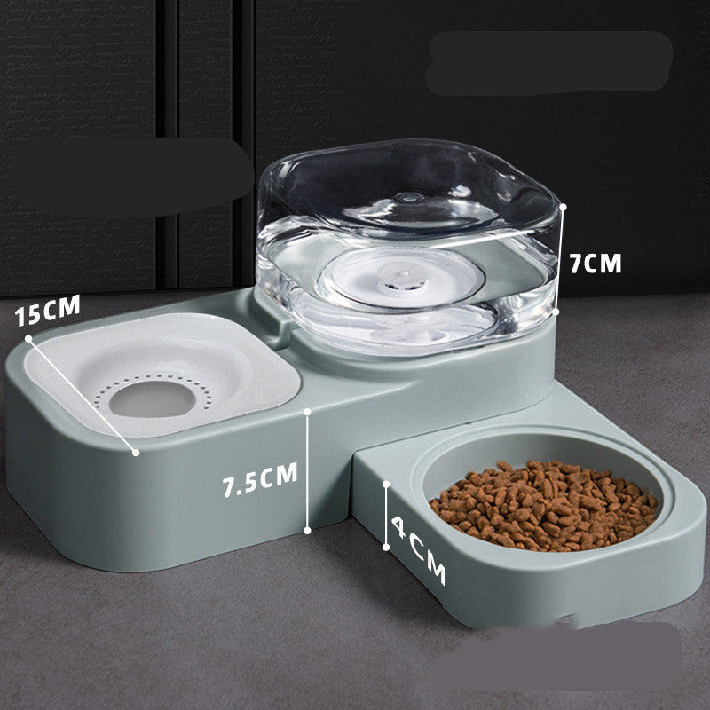 Pet Feeder with Water Bowl - Green / 1 Style - Pet drinking