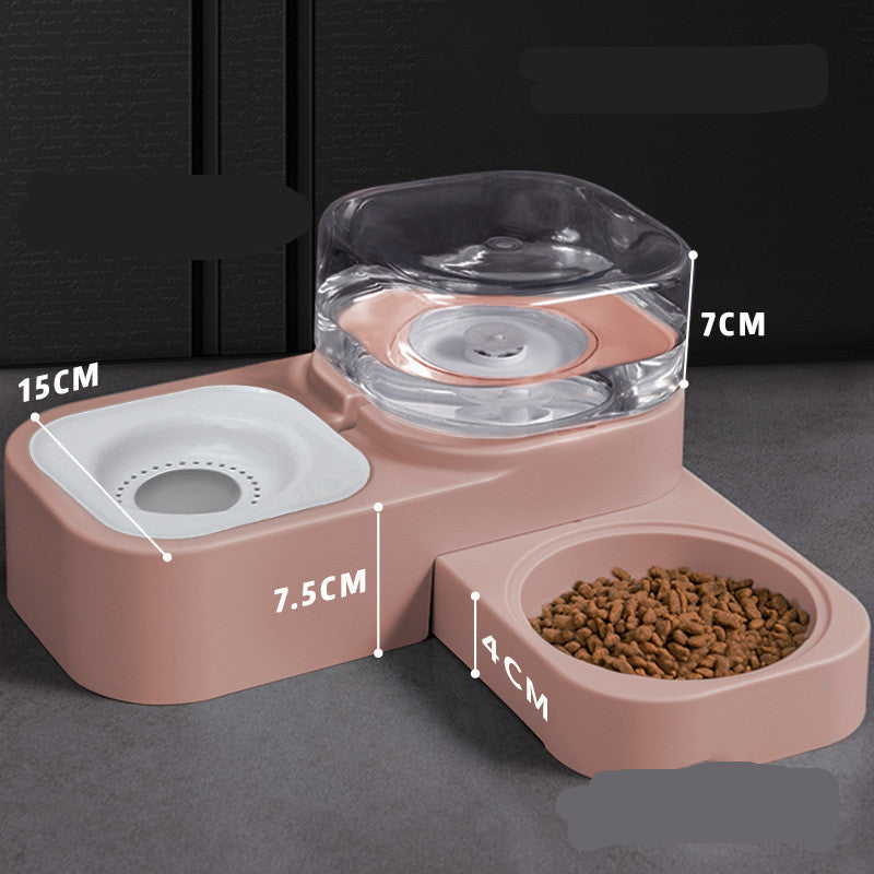 Pet Feeder with Water Bowl - Pink / 1 Style - Pet drinking