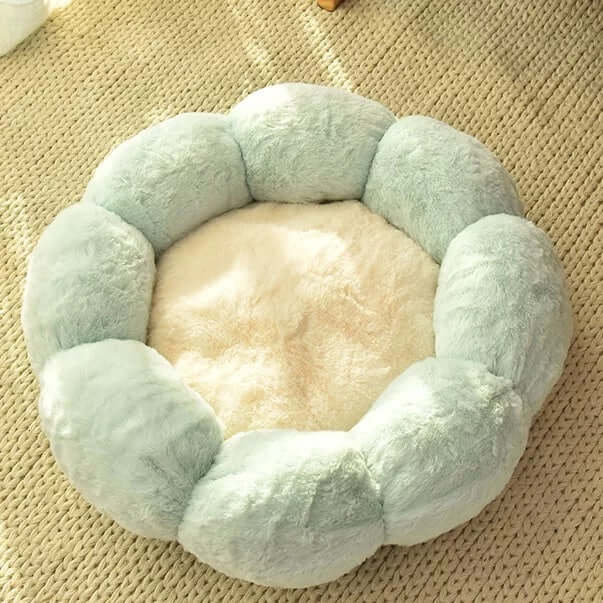 Plush Velvet Cat Kennel Bed - Verdant Beige / 40cm - Cat bed