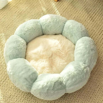Plush Velvet Cat Kennel Bed - Verdant Beige / 40cm - Cat bed