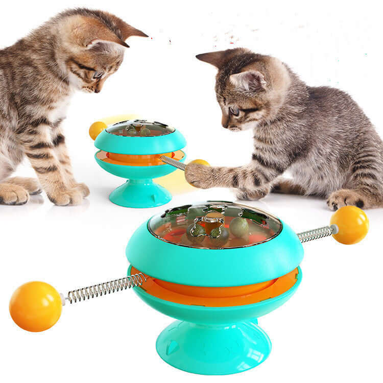 Rotatable Cat Toy With Catnip - Lake Blue - Cat Toy